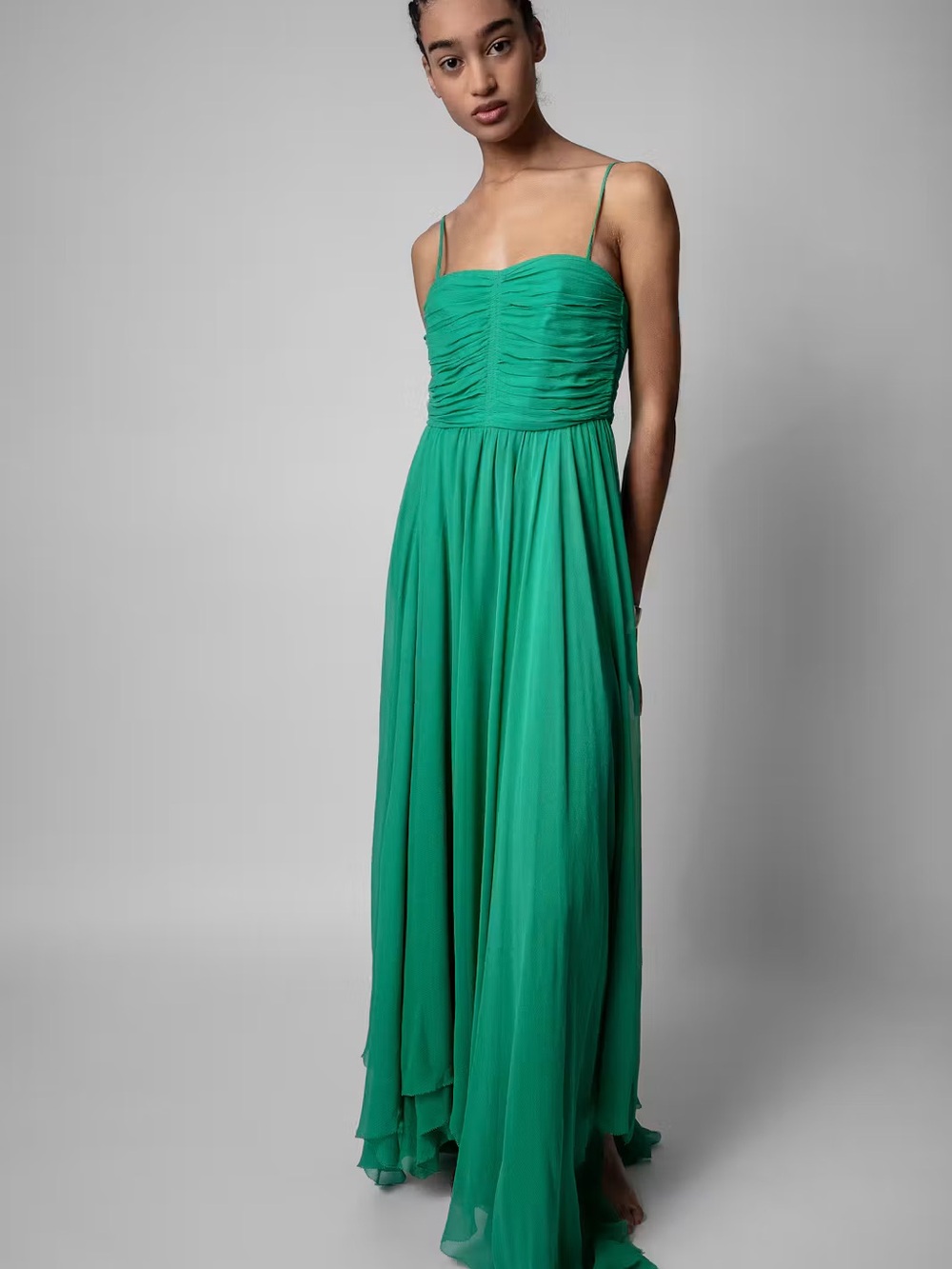 Zadig & Voltaire Emerald Green Raphia Dress